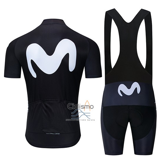 Movistar Ropa Ciclismo Culotte Corto 2019 Mangas Cortas Negro